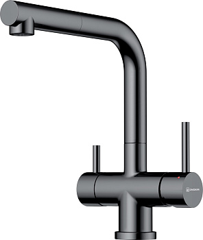 Смеситель Omoikiri Takamatsu S-GM латунь/вороненая сталь