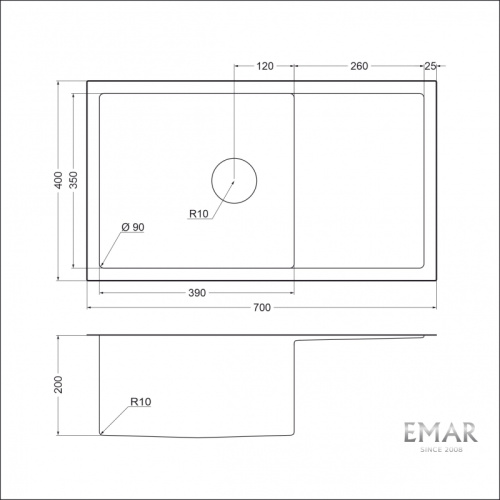 Мойка Emar EMB-124 Satine