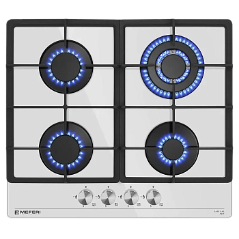Газовая варочная панель Meferi MGH604WH GLASS COMFORT