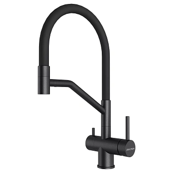 Смеситель для кухни Paulmark RUBERT, черный, Ru213175-BLM