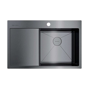 Мойка Omoikiri Akisame 78-R-GM нерж. сталь/вороненая сталь