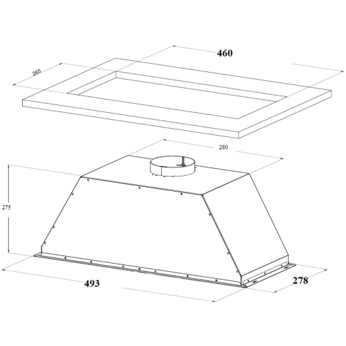 Кухонная вытяжка VARD VFG664PK, чёрный