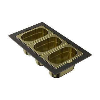 Контейнер Omoikiri DC-04-3-LG нерж.сталь/светлое золото