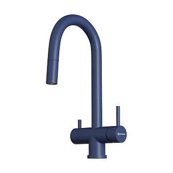 Смеситель Omoikiri Akita-S-IB латунь/indigo blue