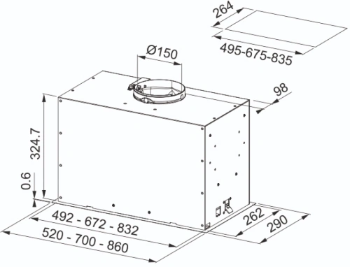 Вытяжка Franke FBFP BK MATT A70