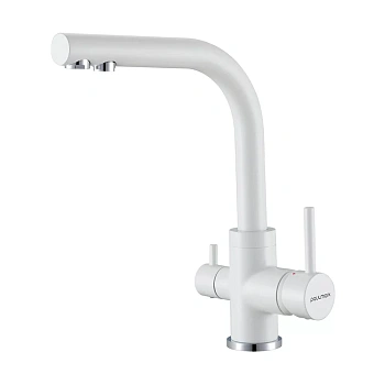 Смеситель для кухни Paulmark ESSEN, белый матовый, Es213011-WH