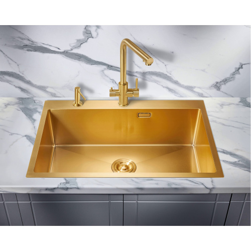 Мойка для кухни Milacio Denia 750 Steel золото