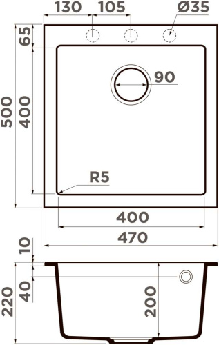 Мойка Omoikiri Bosen 47-ES