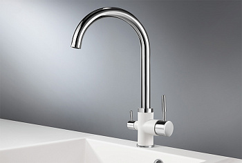 Смеситель для кухни Granula GR-3168, xром/арктик