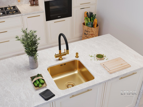 Смеситель Emar  ЕС - 3015 PVD Golden