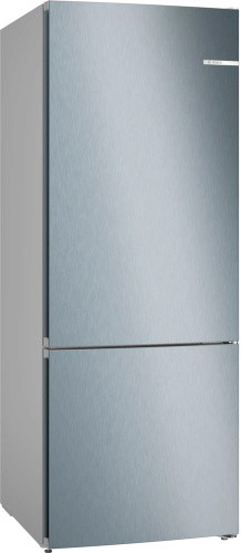 Холодильник с морозильником Bosch KGN55VL21U серебристый