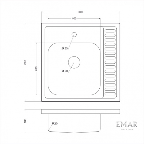 Мойка Emar T6060LQ