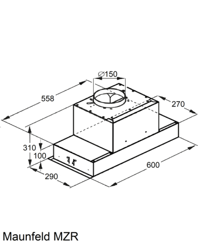 Кухонная вытяжка Maunfeld MZR 60 чёрный