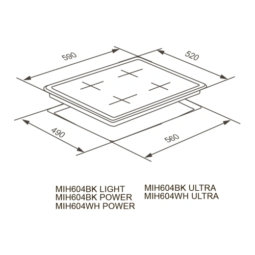 Индукционная варочная панель MEFERI MIH604BK ULTRA