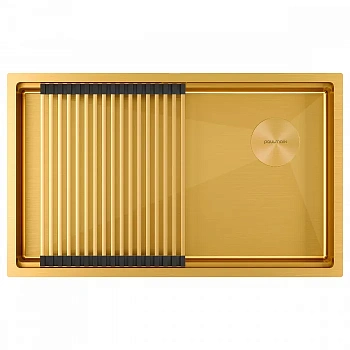 Мойка Paulmark NEXT-PRO 74 UNI, PM707445-BG, брашированное золото