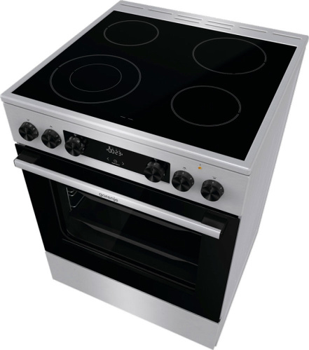 Плита Электрическая Gorenje GECS6C70XC нержавеющая сталь стеклокерамика 