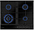 Газовая панель Weissgauff HGG 641 BGh Black Edition