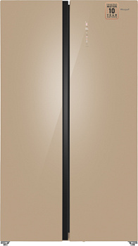Холодильник Weissgauff WSBS 1036 Inverter NoFrost Premium Сhampagne Glass