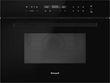 Духовой шкаф компактный с СВЧ Weissgauff OE 446 Black Edition