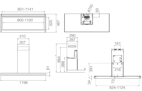 Вытяжка Elica ELEMENT @ BLMAT/A/120