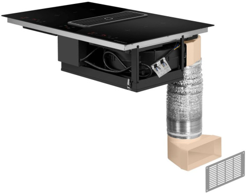 Индукционная варочная панель с интегрированной вытяжкой Maunfeld AVSI804SBH