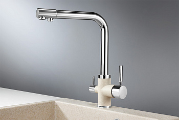 Смеситель для кухни Granula GR-3015, xром/пирит