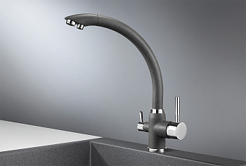 Смеситель для кухни Granula GR-2167, графит