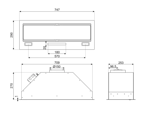 Вытяжка Smeg KSG8P4MB