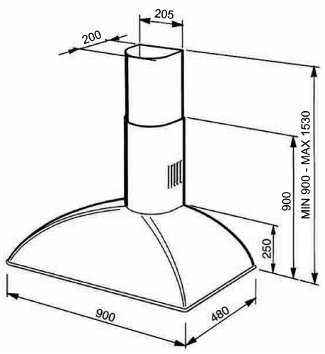 Вытяжка Smeg KS89AOE