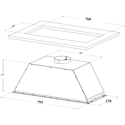 Кухонная вытяжка VARD VFG863PK