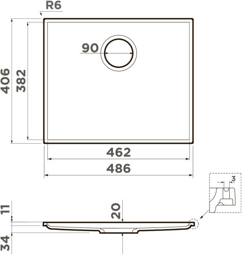 Мойка Omoikiri Kiten 48-INT GB