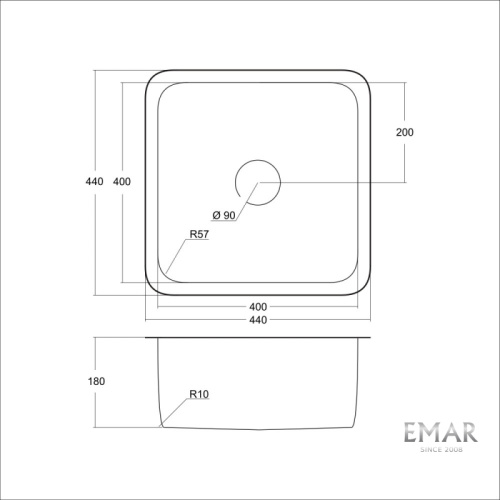 Мойка Emar EMB-127A PVD Nano Satine