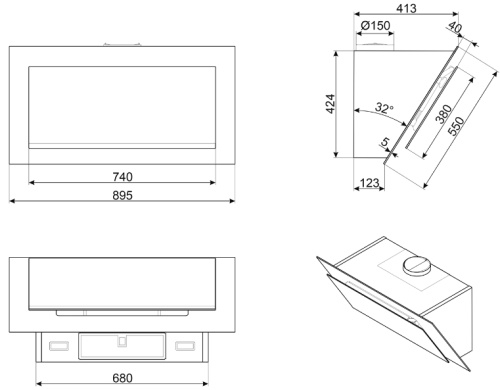 Вытяжка Smeg KV194G
