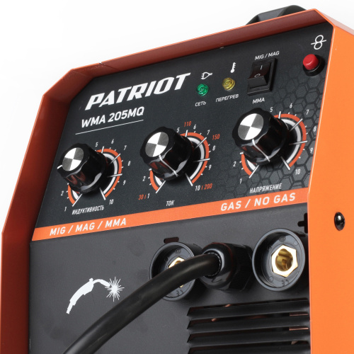 Полуавтомат сварочный инверторный PATRIOT WMA 205MQ MIG/MAG/MMA
