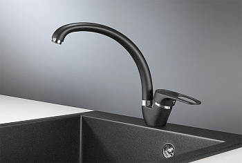 Смеситель для кухни Granula Стандарт ST-03, чёрный