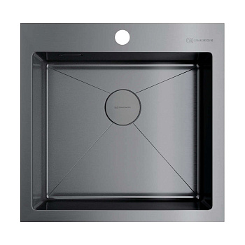 Мойка Omoikiri Akisame 51-GM нерж. сталь/вороненая сталь