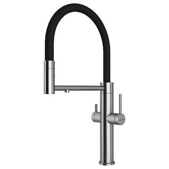 Смеситель для кухни Paulmark NEXUS, брашированная сталь, Ne213999-BS-Starke