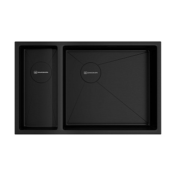 Мойка Omoikiri Taki 69-2-U/IF-R Side-GB нерж. сталь/графит