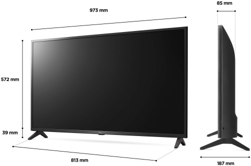 43" Телевизор LG 43UQ75006LF, черный