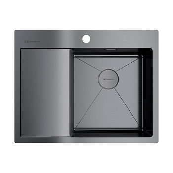 Кухонная мойка Omoikiri Akisame 65-GM-R нерж.сталь/вороненая сталь  