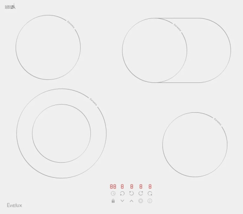 Варочная панель электрическая Evelux HEV 642 W