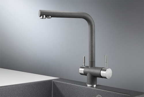 Смеситель для кухни Granula GR-2305, графит