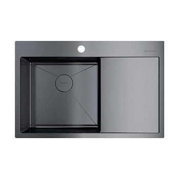 Мойка Omoikiri Akisame 78-L-GM нерж. сталь/вороненая сталь
