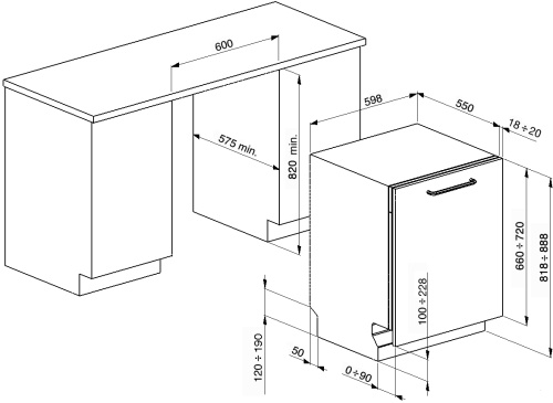 Встраиваемая посудомоечная машина Smeg ST211DS