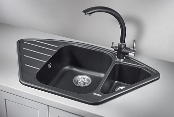 Кухонная мойка Granula Гранула GR-9101, шварц