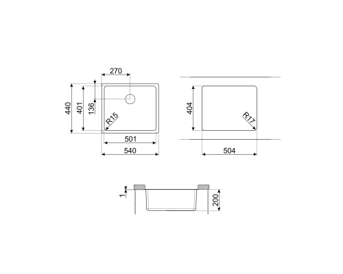 Мойка Smeg VSTR50BRX