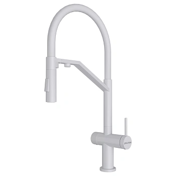 Смеситель для кухни Paulmark ZENDER, белый матовый, Ze213155-WH
