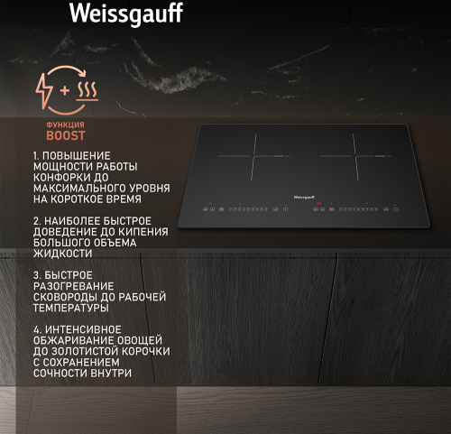 Стеклокерамическая панель Weissgauff HI 412 H