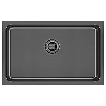 Мойка Paulmark VISTA 74, PM307444-GM, вороненая сталь