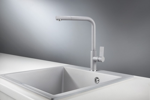 Смеситель для кухни Granula GR-2502, алюминиум